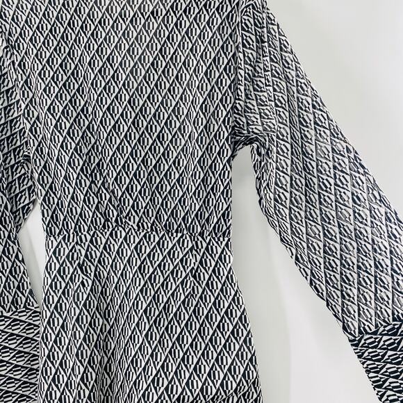 NEW Free People Rillo Beach Summer Shirtdress Small Black White Lightweight - Picture 15 of 16